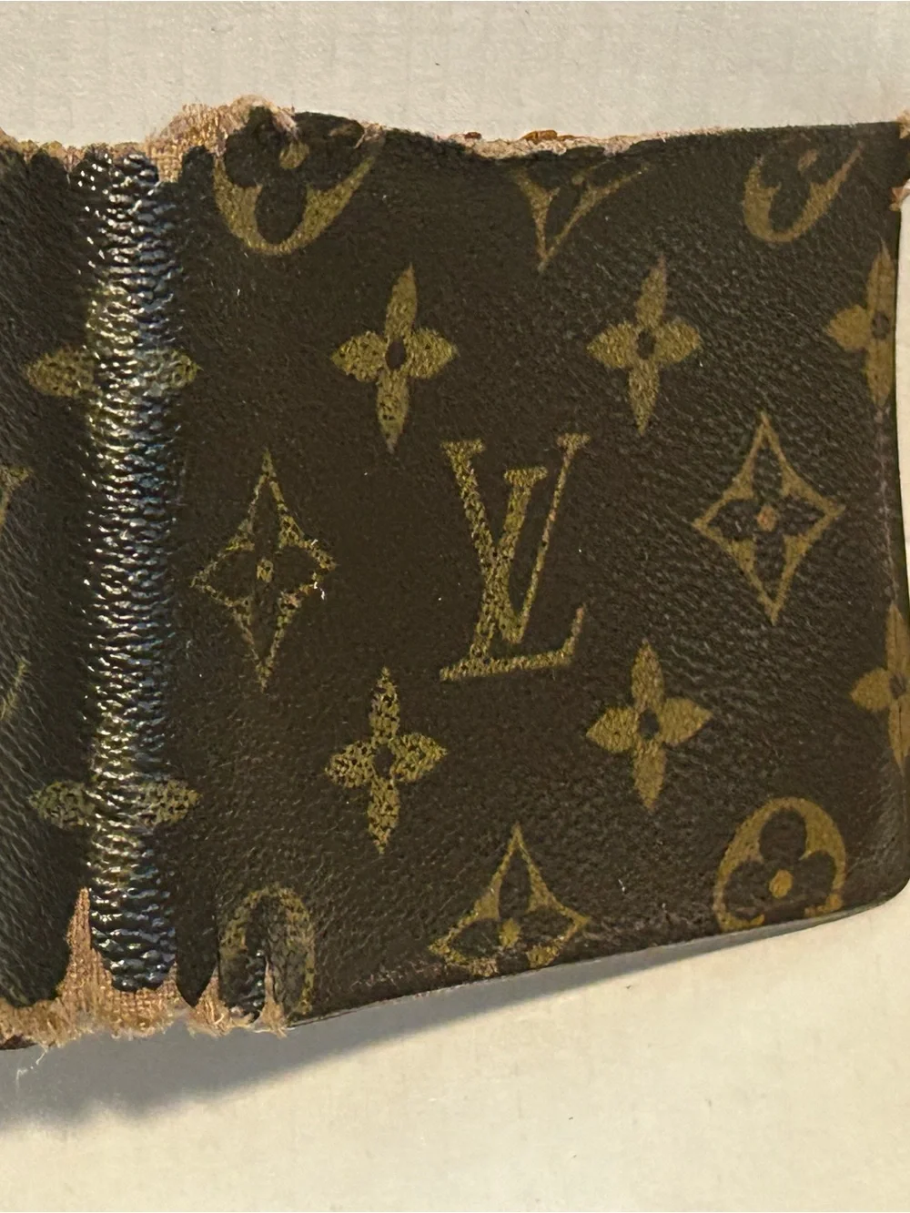 Authentic Louis Vuitton Monogram Upcycled Leather Tassel Keychain